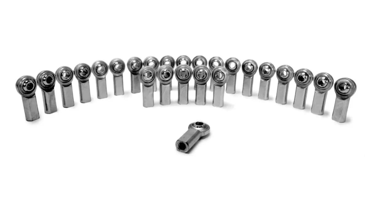 Inch Female Steel Housing, PTFE Race 1/4-28 LH 25 Pack
