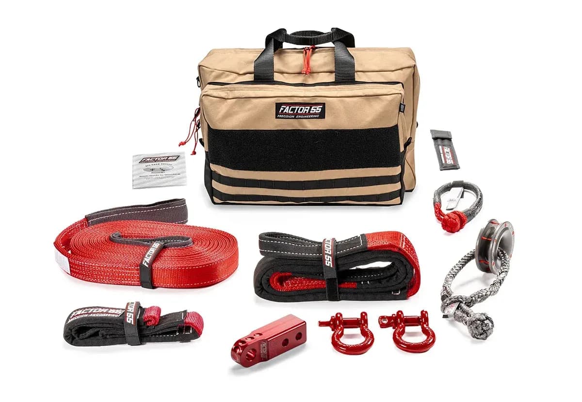 Factor 55 00475-01-Large Sawtooth Winch Accessory Kit (Red Hitchlink And Large Bag)