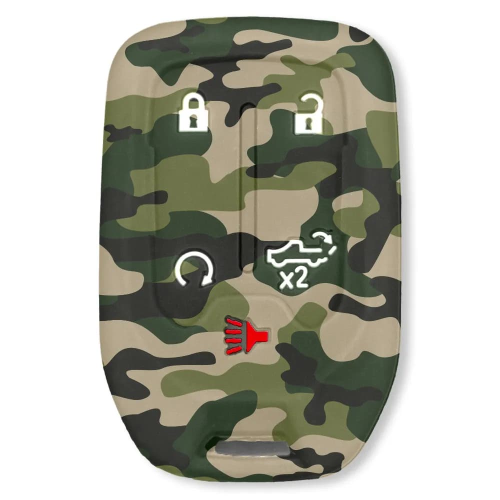 GMC & Chevy 19-21 Sierra & Silverado 1-Piece 100% Silicone Rubber Key Fob Cover - Multiple Colors