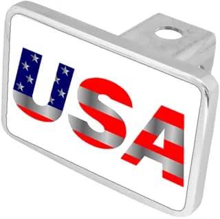 USA Stars And Stripes XL Hitch Plug White Background