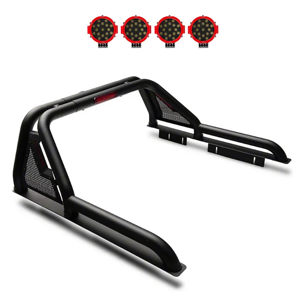 Black Horse Off Road Gladiator Roll Bar Kit Black Steel GLRB-03B-PLR