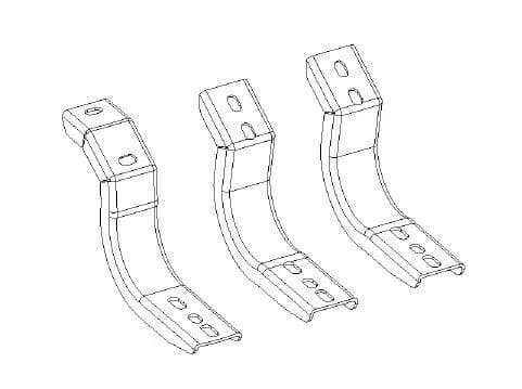 RealTruck (Go Rhino) Brackets for OE Xtreme cab length SideSteps 2024-2025 Toyota Tacoma; Double Cab
