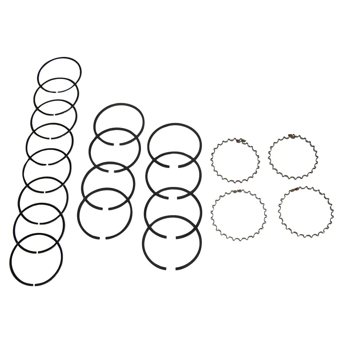Piston Ring Set 1945-1949 CJ-2A w/ 4-134 L-Head Engine;1948-1953 CJ-3A w/ 4-134 L-Head Engine;1953-1968 CJ-3B w/ 4-134 F-Head Engine;1955-1971 CJ-5 w/ 4-134 F-Head Engine;1955-1971 CJ-6 w/ 4-134 F-Head Engine;1941-1945 MB w/ 4-134 L-Head Engine; 195