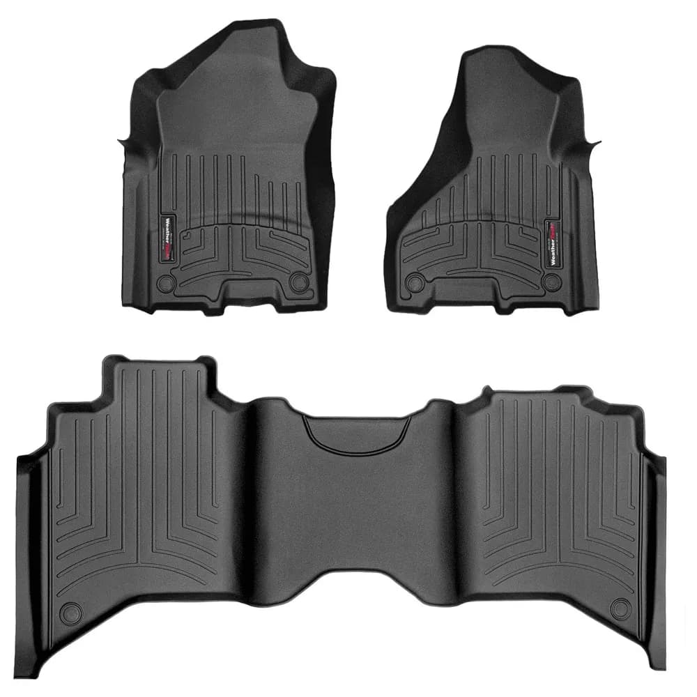 WeatherTech 2019 - 2024 Dodge Ram Truck 2500/3500 Black Front and Rear Floorliners 441545-1-6