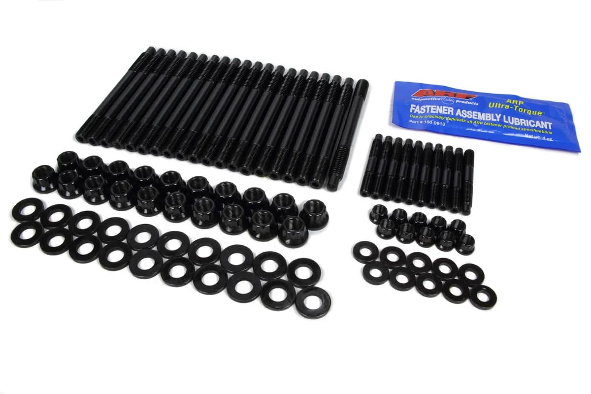 0418 Chevy Sb Head Stud Kit Chrome Moly Black