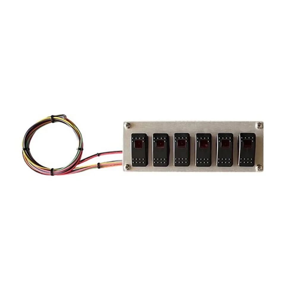 American Autowire Universal 6 way rocker switch panel - 6 Way Rocker Switch Panel