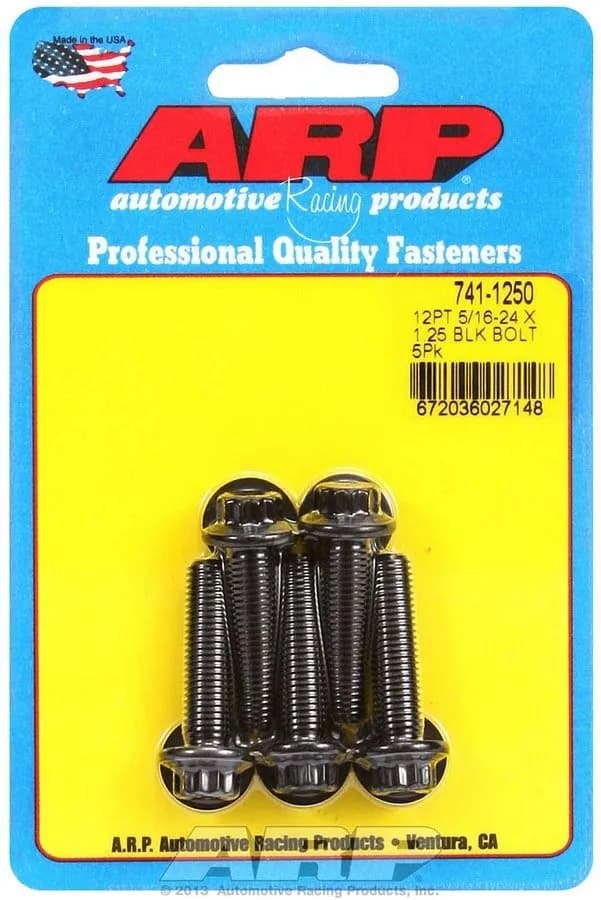 5/1624 x 1.250 12pt Black Oxide Bolts