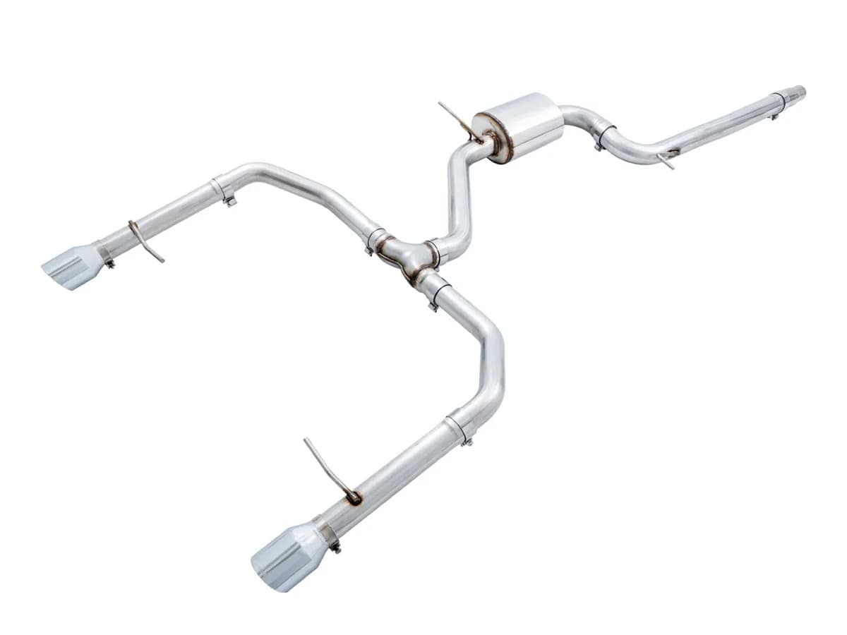 AWE Track Edition Exhaust - Non-Resonated - for MK7 Jetta GLI w/ Stock Downpipe - Chrome Silver Tips