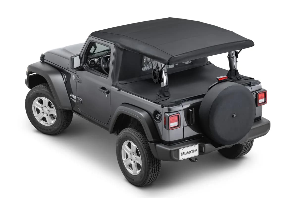 Wind Stopper Plus/Tonneau Cover Ultimate Combo 2018-2024 Jeep JL Wrangler 2Dr Soft Top Models MasterTwill MasterTop