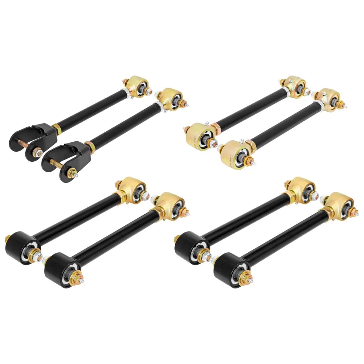 Johnny Joint Control Arm Set 97-06 Wrangler TJ and LJ Unlimited Adjustable w/ Double Adjustable Upper Arms Set Of 8 RockJock 4x4