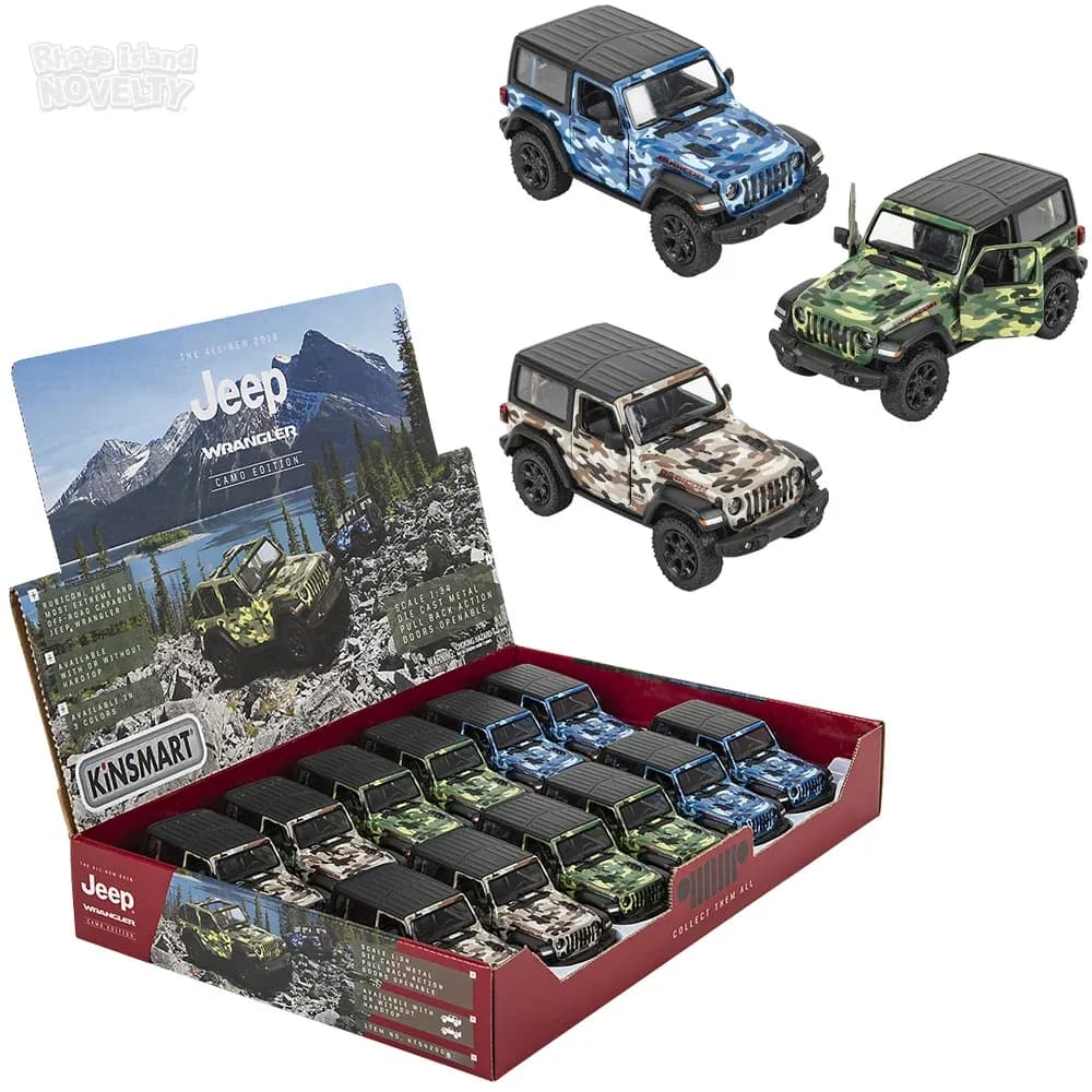 5\" Diecast 2018 Jeep Wrangler Camo Hard Top 12/Di
