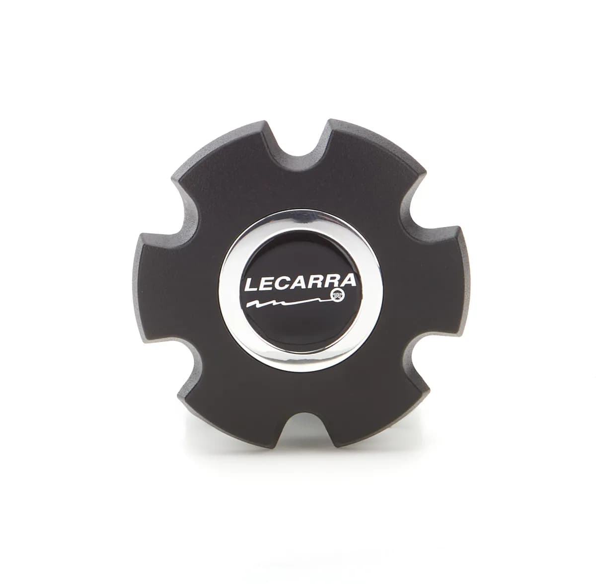 Horn Button; Fits w/TransAm Wheel Steering; Billet Aluminum; Single Contact; w/Lecarra Logo; Black;