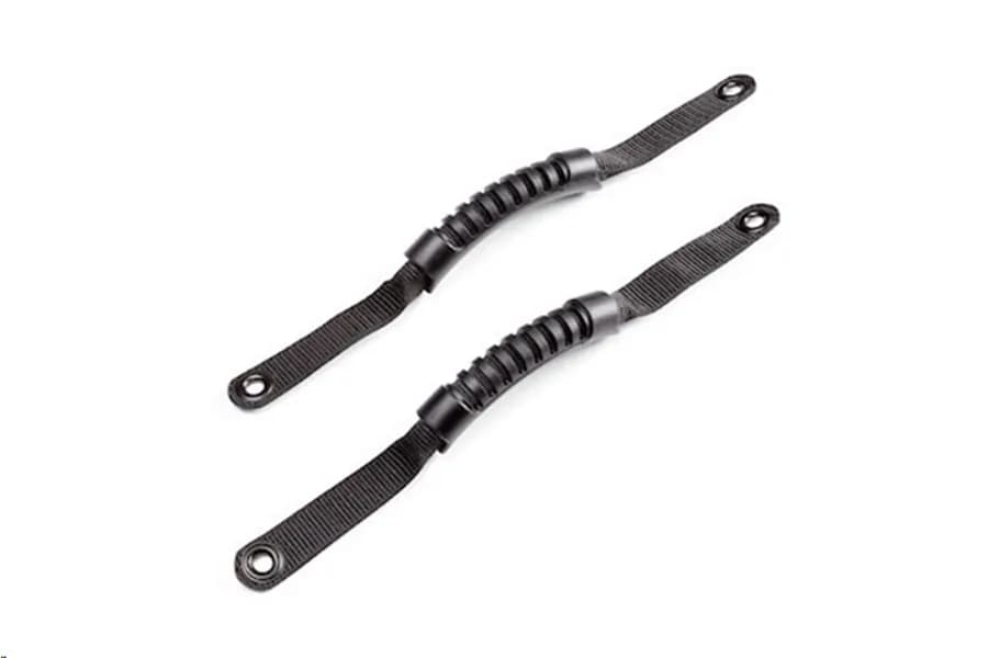 WARN - Thes rubber grips are designed to attach to the rear A-pillar on a Jeep Wrangler JK Unlimited. They're easy to install and durable, helping people get
