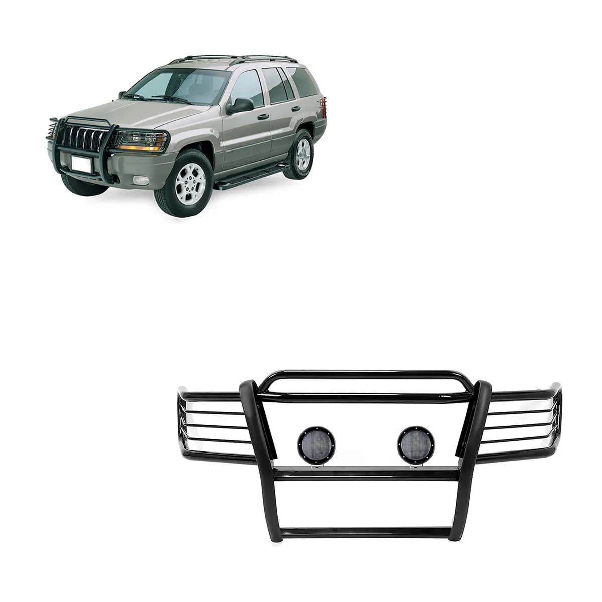 9904 Grand Cherokee Grille Guard Kit Modular Black