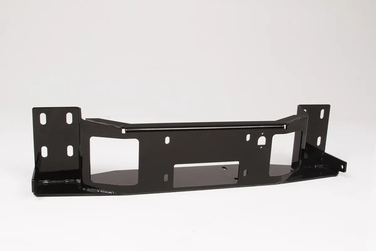 Ranch Winch Tray; 2 Stage Black Powder Coated; Fits Half Ton Bumpers;