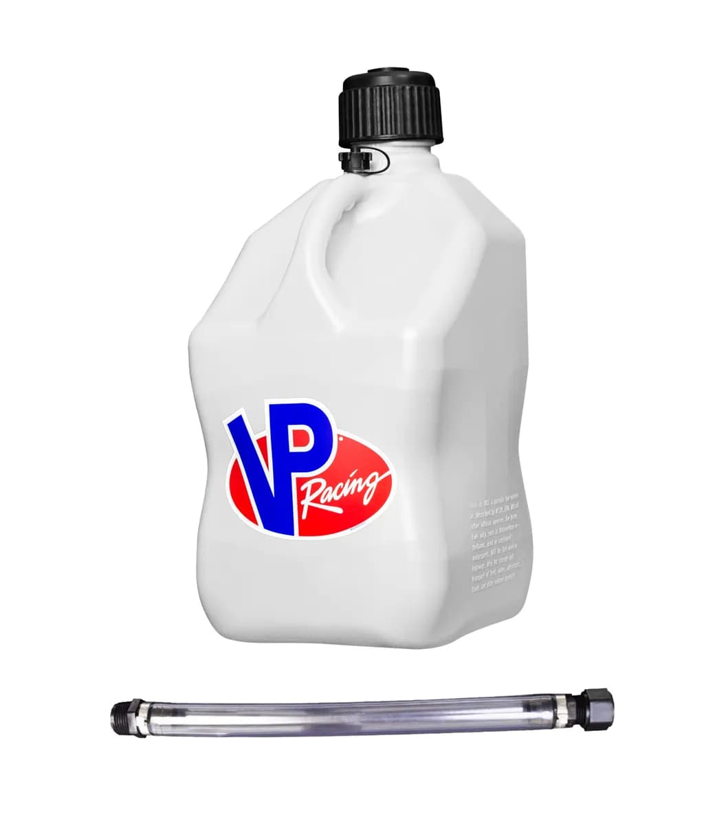 VP Racing Fuels 3520-CA White VPSQ 5.5 Gal MS Container W/ DLX Hose