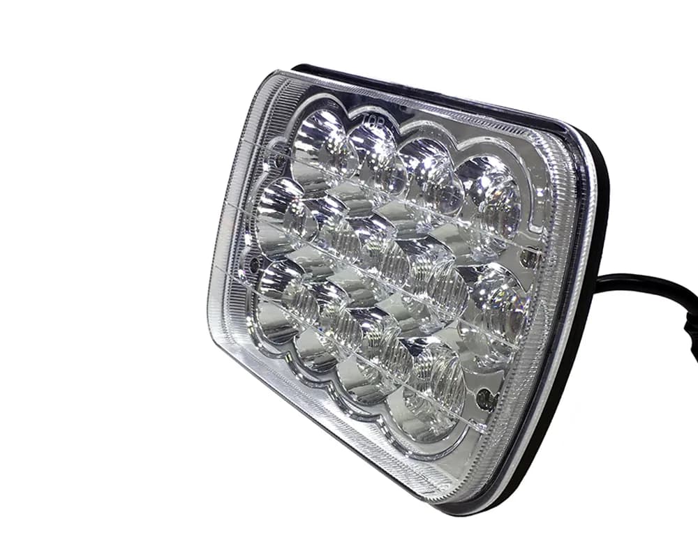 Quake LED - QTE463 - 5x7 Inch Headlight 39 Watt High/Low Jeep YJ/XJ Tempest Series for 1984-1993 Jeep Cherokee