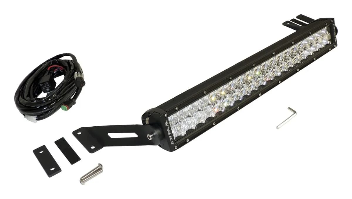 RT Off-Road - Steel Black LED Light Bar & Hood Bracket Kit