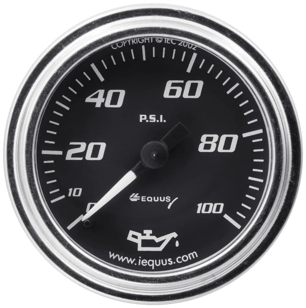 2.0 Dia Oil Pressure Gauge Chrome 0-100psi