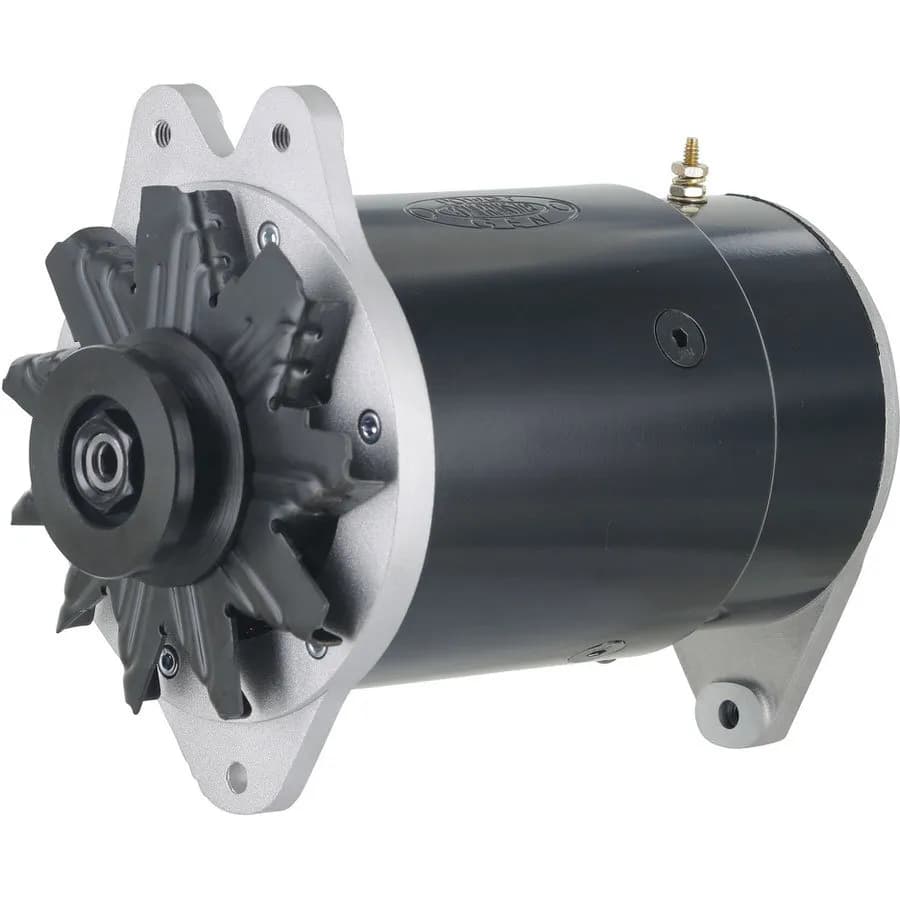 PowerGEN Alternator; 90 Amp; 12 Volt; 6.68 in. Field Housing Mount; For 3/8 in. Belt; Black Finish;