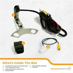 SummitView™ For Jeep® Adjustable Rear Vision System; Includes Flash Module For 6.1 in. Factory Display; Exclusive Stainless Steel Rear Tire Mount; Non-Removable Parking Gridlines;