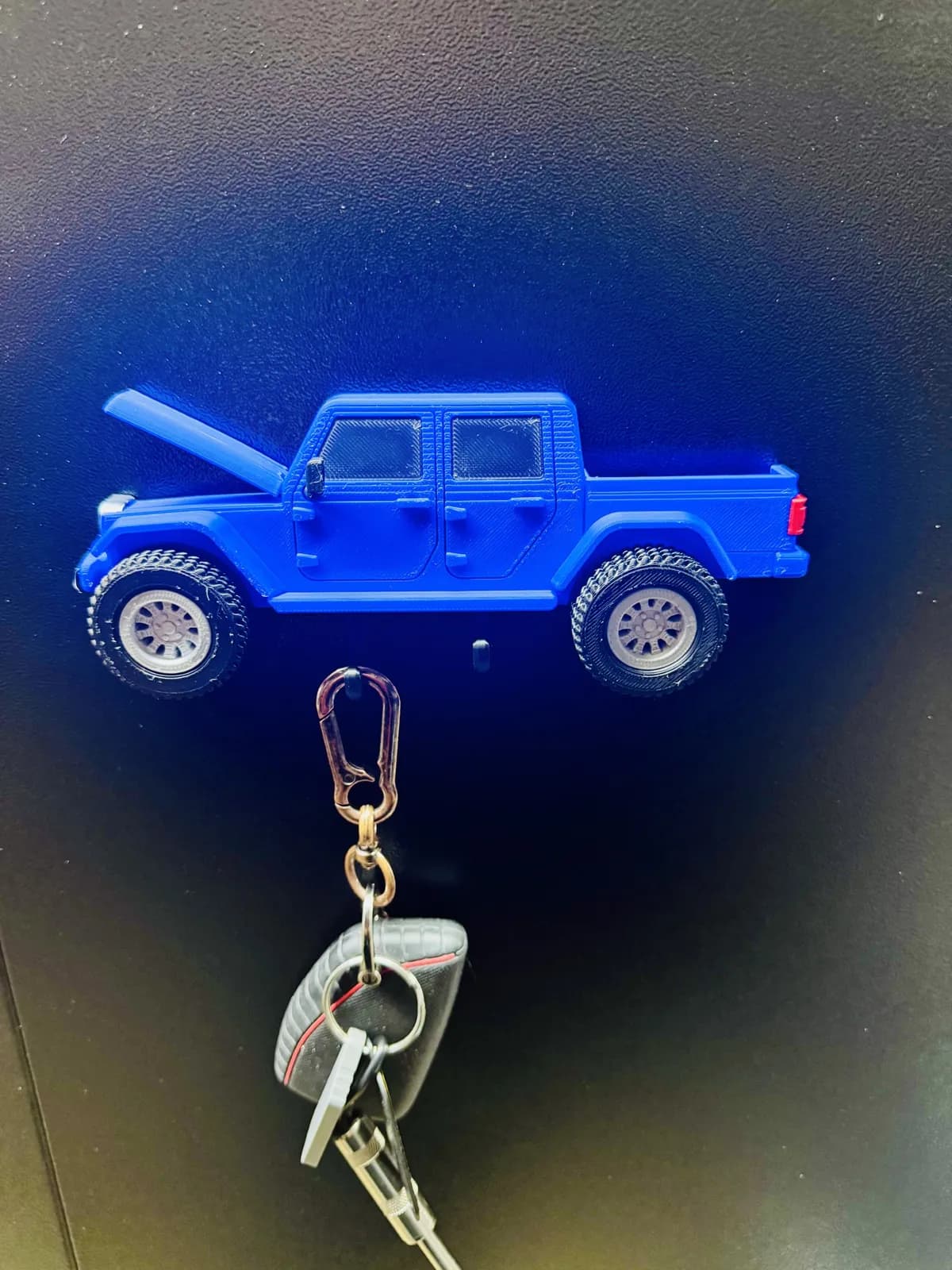 Jeep JT Gladiator Wall-Mounted Key Holder with 2 Hooks - 4-Door Design