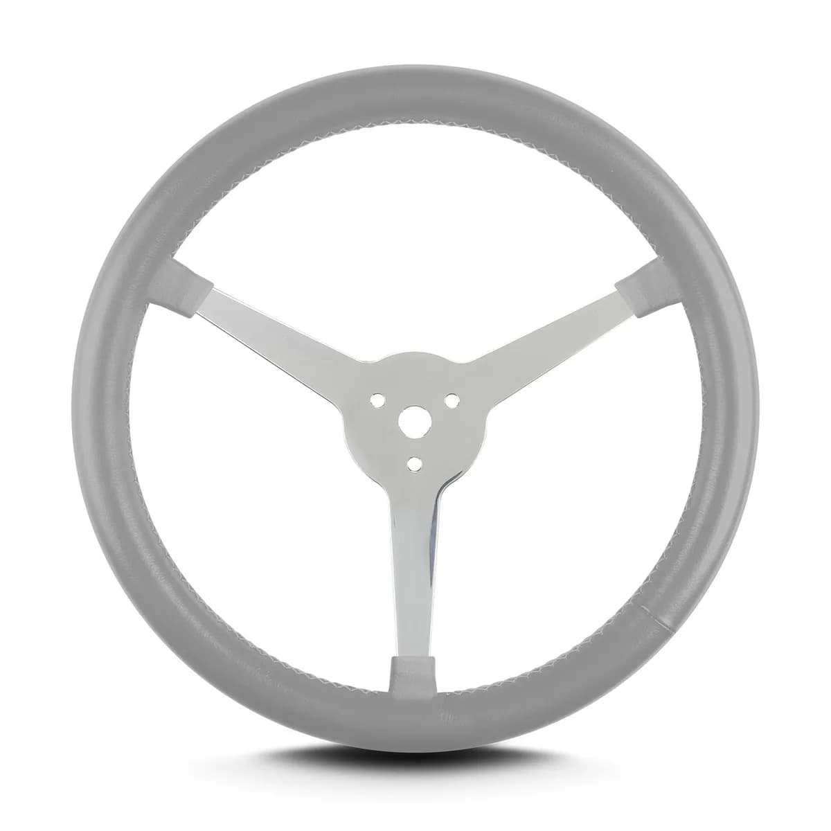 Lecarra Lake Steering Wheel; Light Grey; Polished 3 Spokes;