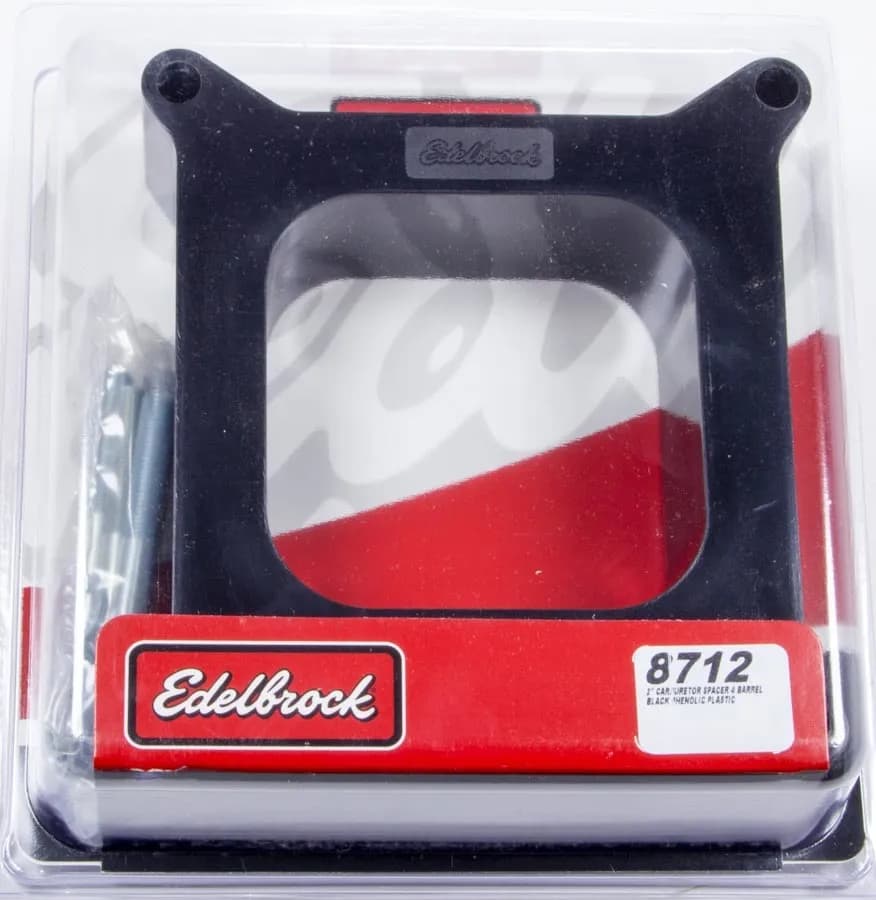 Edelbrock 8712 Carburetor Spacer #8712 Open Center 2in Thick