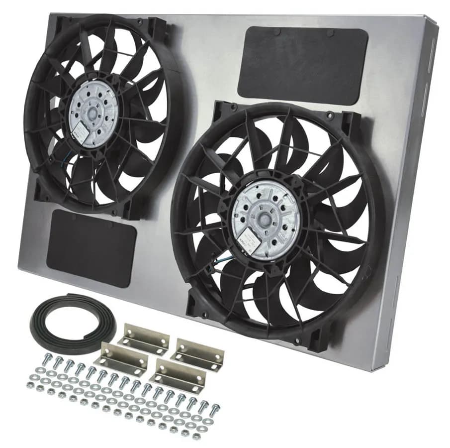 Derale 16837 Powerpack - High Output Dual 12 Electric RAD Fan/Aluminum Shroud Kit