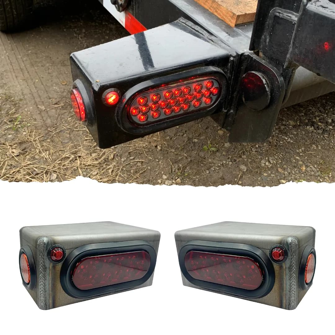 Heavy Duty LED Trailer Tail Light Kit 3/16 Steel