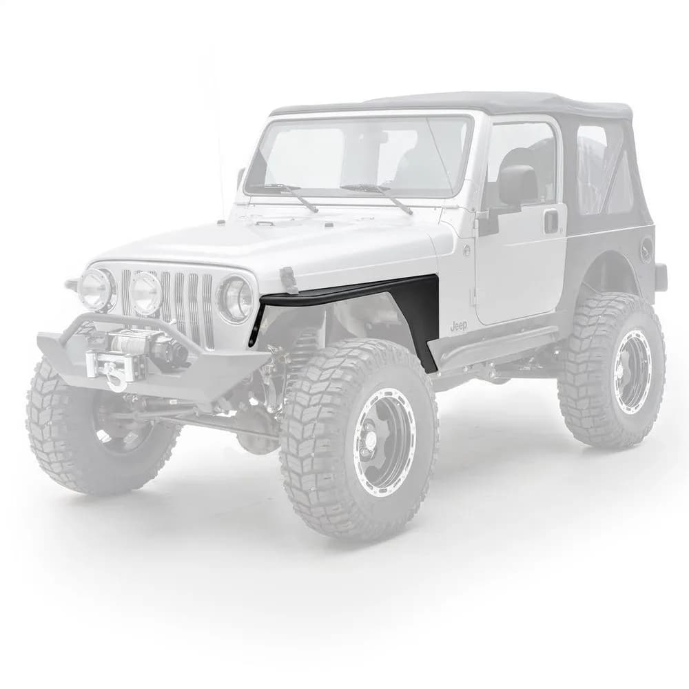 9706 Wrangler Tj/Lj 2DR Xrc Armor Front Tube Fenders; Black Textured