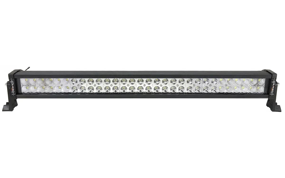 Quake LED - Qusn480 - 32 Inch LED Light Bar Dual Row 180 Watt Combo Supernova Strobe Series White/Amber Strobe