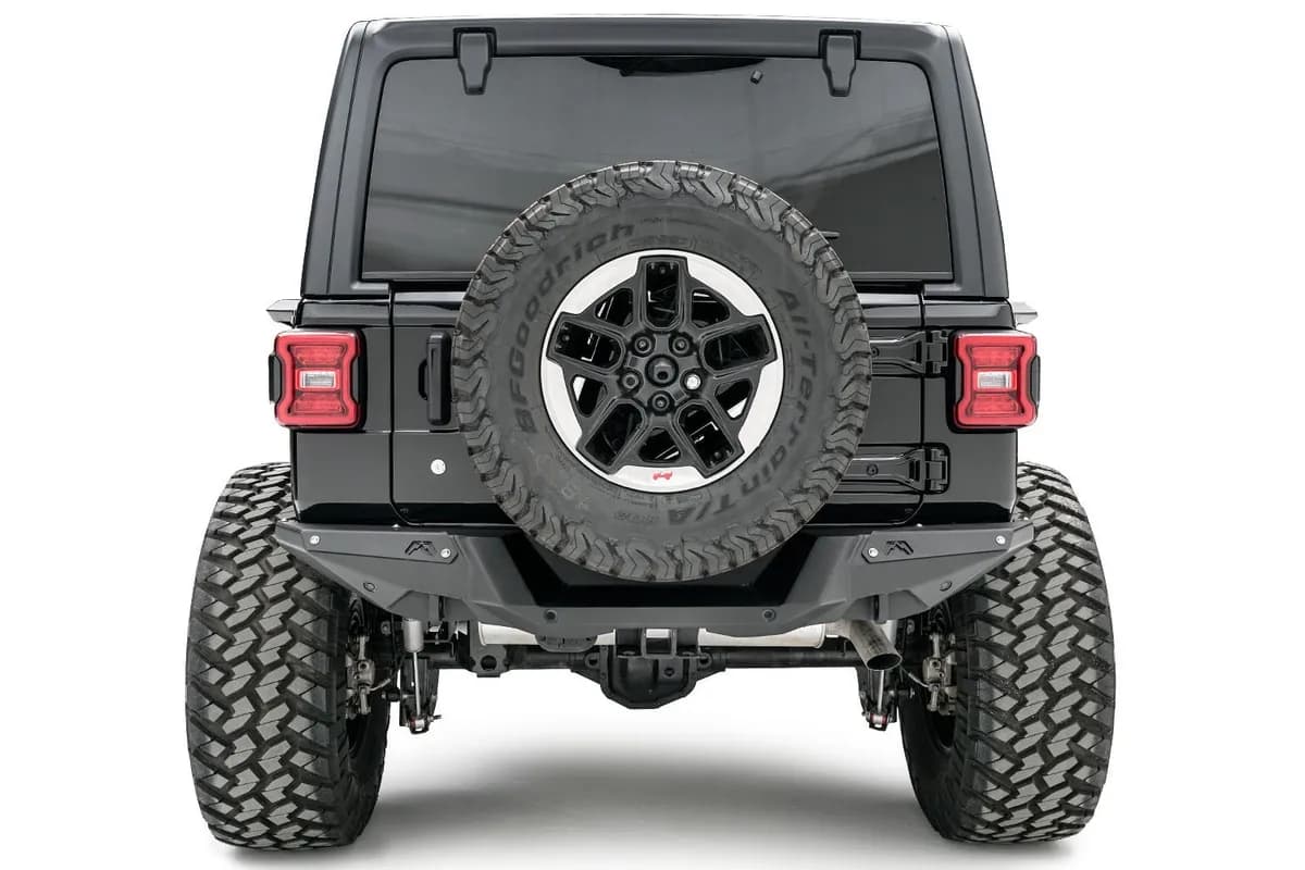 Heavy Duty Rear Bumper; 3/16 In. Gauge Steel Construction; 2 Stage Matte Black Powder Coat w/Epoxy primer;
