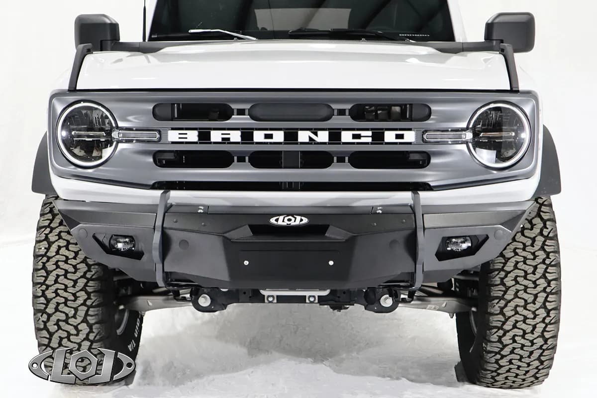 LOD Black Ops Front Bumper Winch Cover Plate - Black - Bronco 2021+