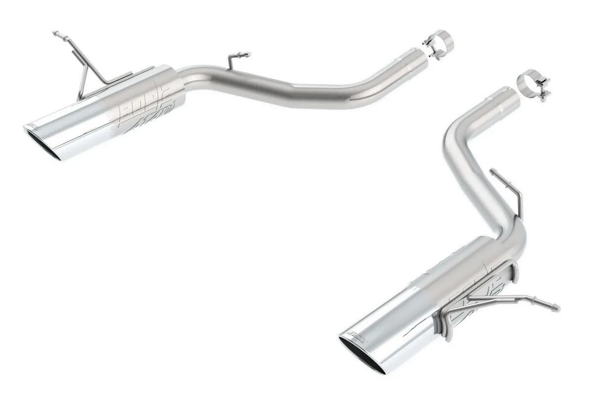 ATAK Axle-Back Section Exhaust Dual 2.75 in. Incl. TubingMufflersMtg. Hardware5in. Round x 8.63 in. Long Single Rolled Angle Cut Tips Single Split Rear Exit