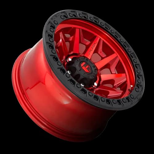 Aluminum Wheels 20X9 Covert D695 5 On 127 Candy Red Black Bead Ring 71.5 Bore 1 Offset Multi Spoke Fuel Off Road Wheels