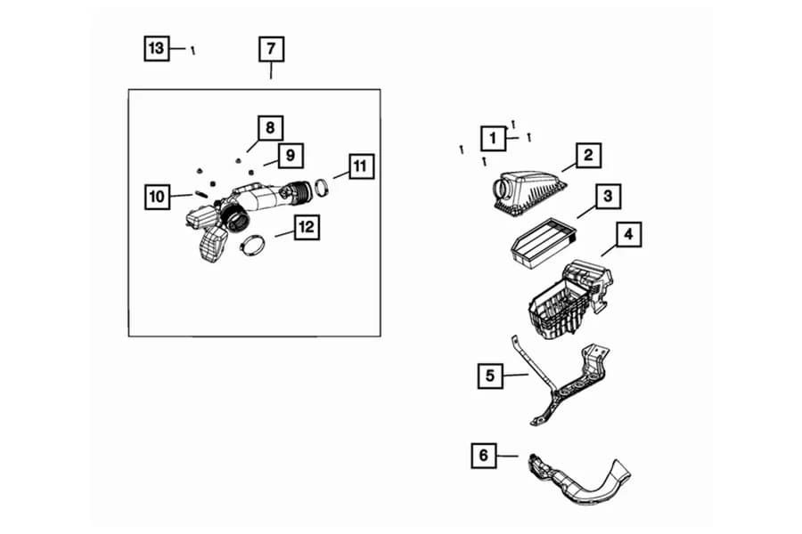 68257030aa - Mopar Air Filter 3.6l JL