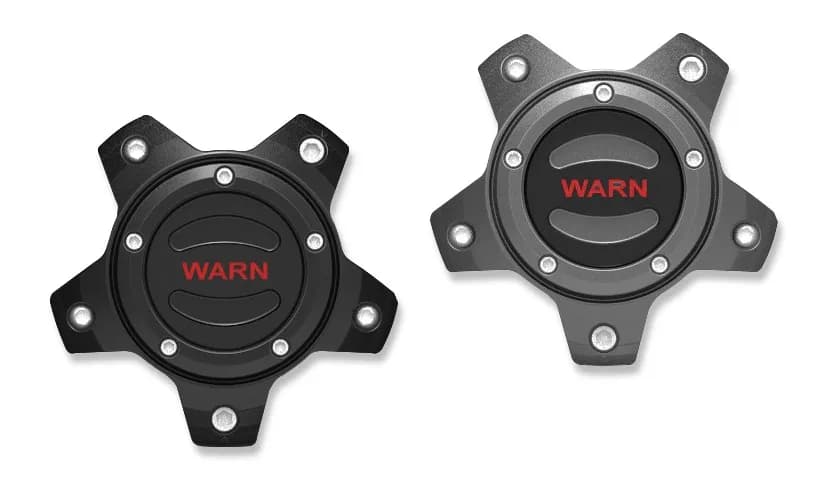 Warn - Optional Black/Red Center Cap For Black Warn Epic 6-Lug Wheels; Replaces Standard Gold Center Cap