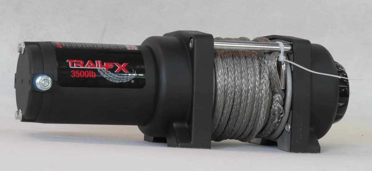 TrailFX WS35B ATV/UTV Mount 250A Elect 3500 Lb Cap 3/16x50 Ft Synth Rope Alum Hawse Fairlead