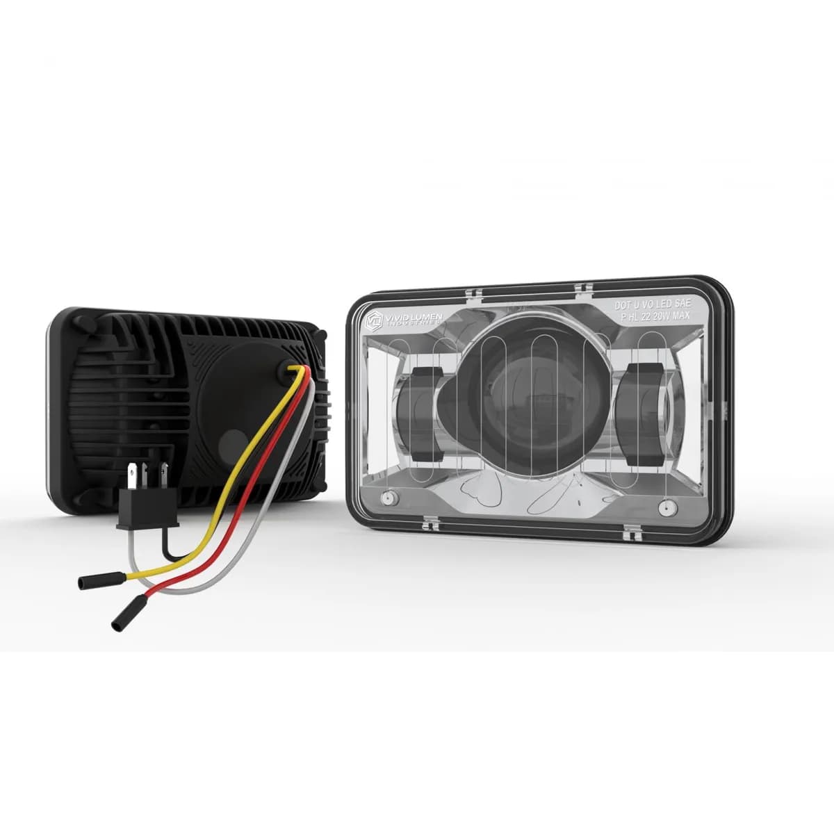 Triple Threat Heated 4x6 High Beam Chrome