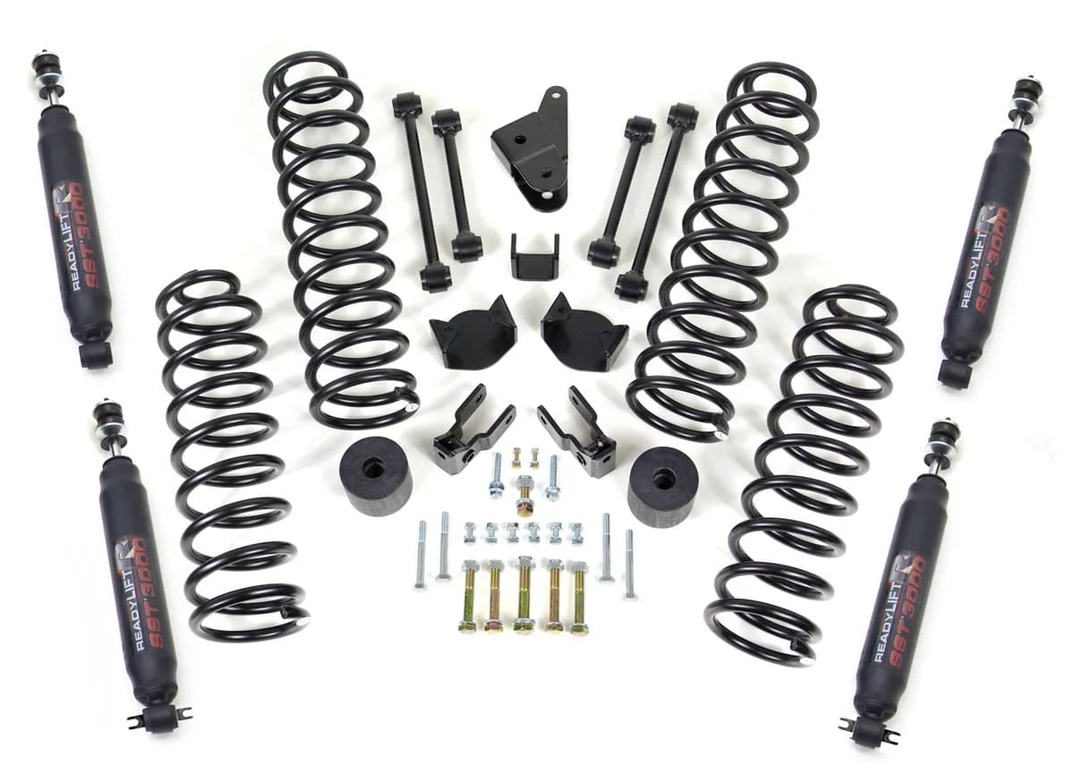4" Coil Spring Lift Kit With SST3000 Shocks - Jeep JK Wrangler 4WD 2007-2018
