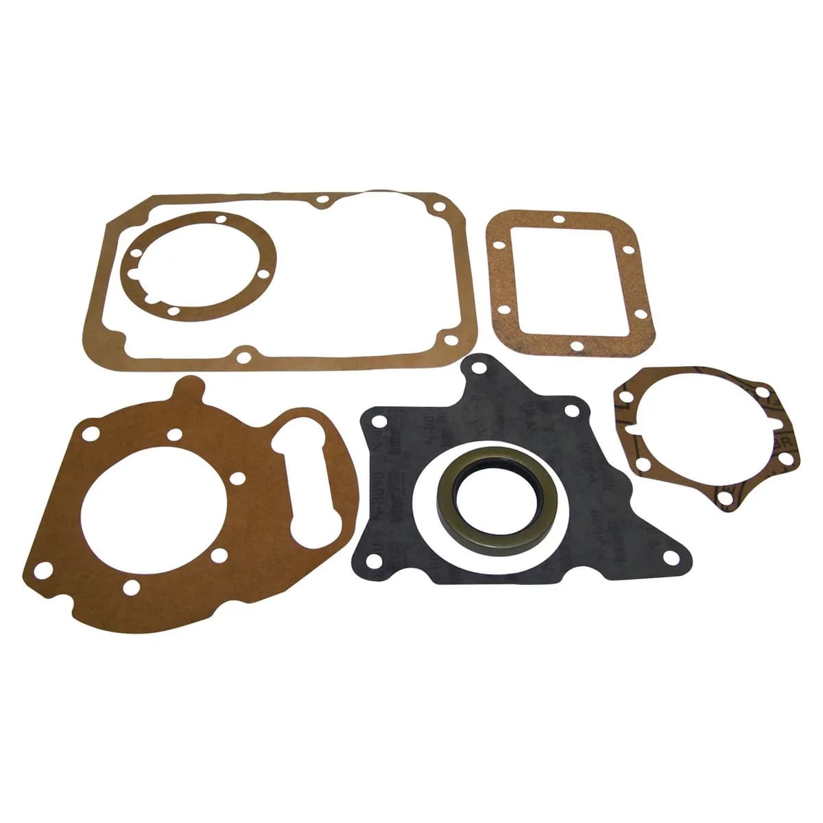 Transmission Gasket Set 1953-1968 Cj-3b w/ T98 Transmission; 1955-1972 Cj-5 w/ T98 Transmission; 1966-1983 Cj-5 w/ T18 Transmission; 1966-1975 Cj-6 w/ T18 Transmission; 1955-1972 Cj-6 w/ T98 Transmission; 1976-1984 Cj-7 w/ T18 Tra