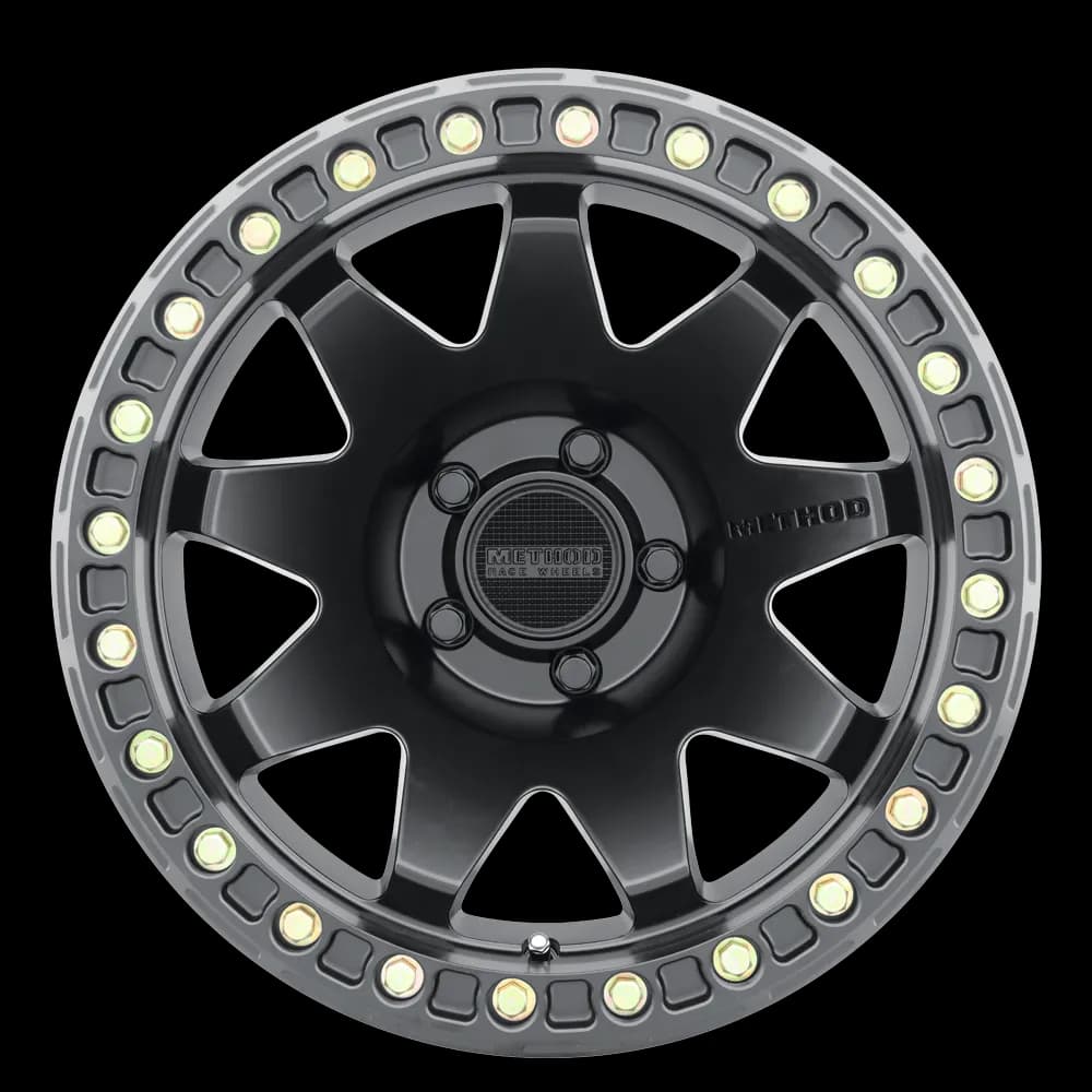 Aluminum Wheels 17x9 MR108 Bolt Pattern 5 On 127 Offset -44 Lip Size 0.63 Matte Black MB Method