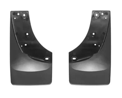 2003 - 2006 Chevrolet Avalanche Black No Drill MudFlaps with OE Flares / 2001 - 2007 Chevrolet Silverado 1500/2500/3500 Black No Drill MudFlaps with OE Flares / 2001 - 2007 Chevrolet Silverado Classic Dually Black No Drill MudFlaps with OE Flares