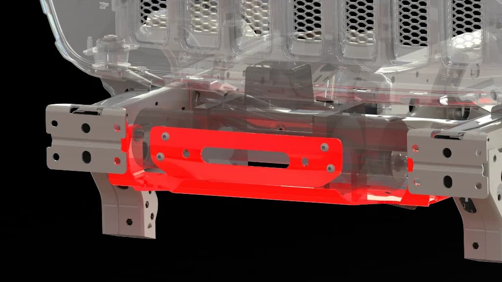 Winch Mount JL W/Oe Steel Winch Mount Bumper