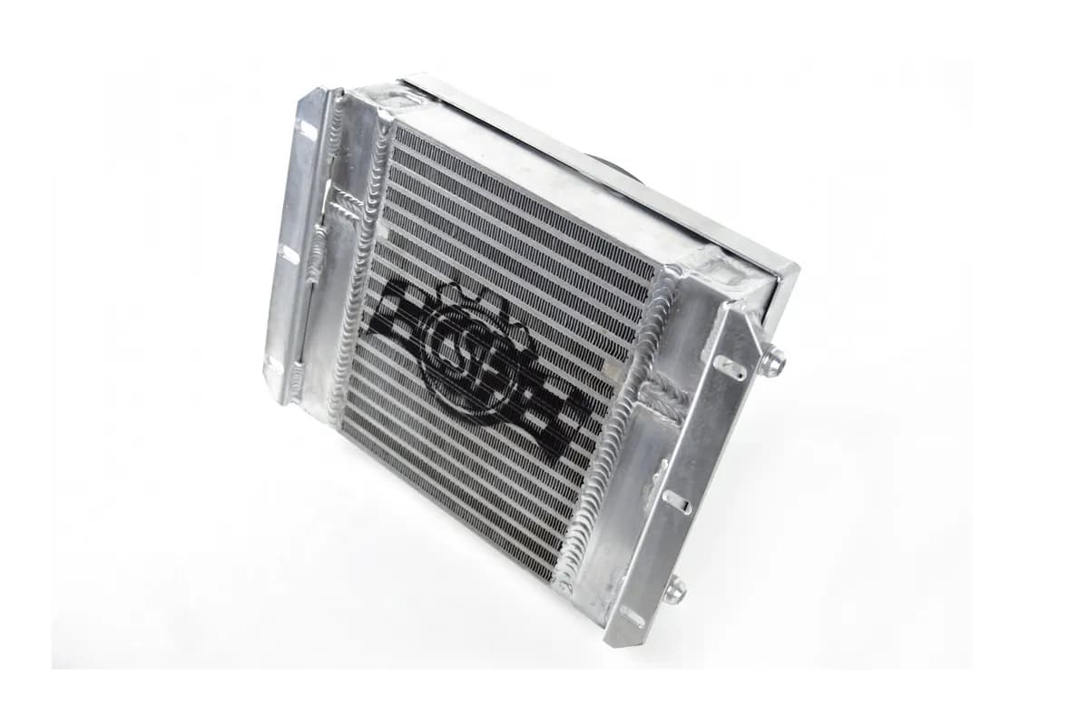 13.8l x 10h Dual Fluid Bar&plate HD Oil Cooler w/ 9 Spal Fan (1/3 And 2/3 Partition)