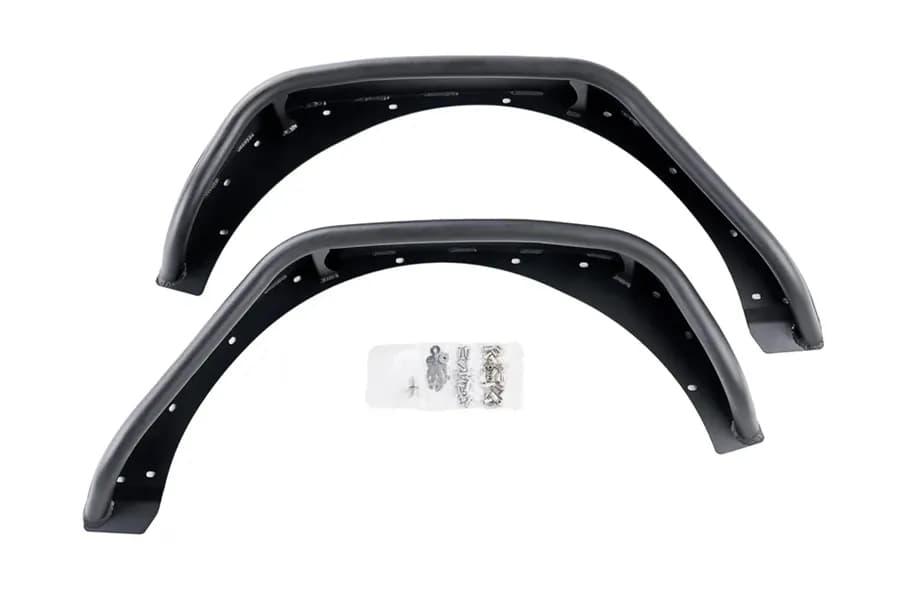 18c Wrangler Jl/Jlu Full Assault Black Aluminum Fender Kit Black Rear