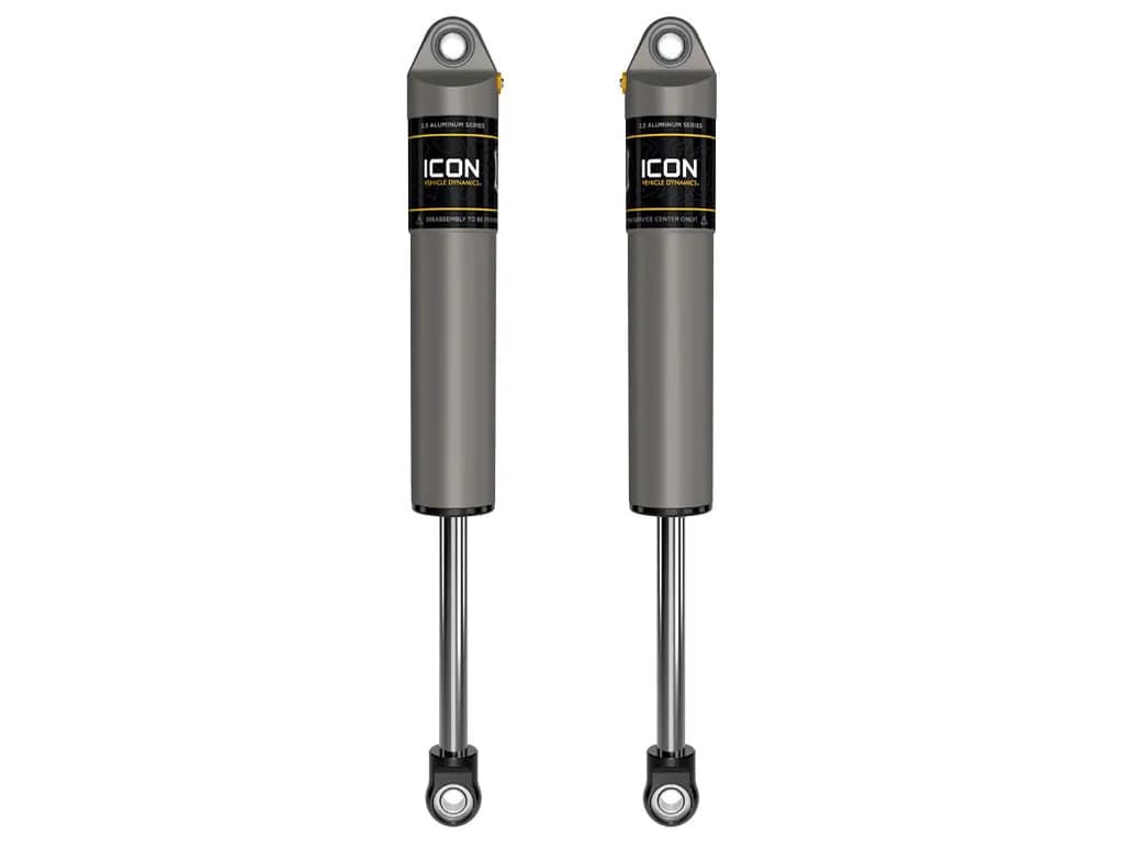 ICON 1999-2025 Ford F-250/F-350 Super Duty, 3-6” Lift, Rear, V.S. 2.5 Aluminum Series Shock Absorbers, Internal Reservoir, Pair