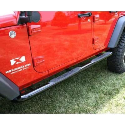 Tube Stepsoutland3inch Round Black Painted For Jeep 0716 Wrangler JK 4dr