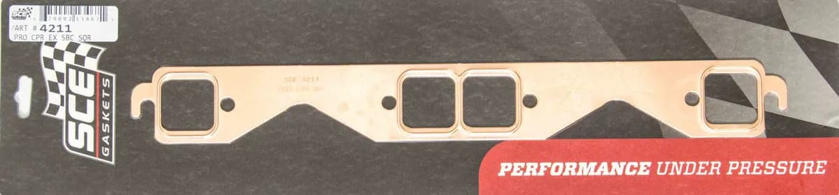 Pro Coppr Embssd Exh Sbc With Square Port Headers